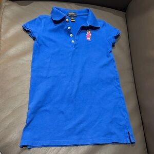 Polo by Ralph Lauren Royal Blue Girl’s Dress with Bear Embroidered Logo size 6